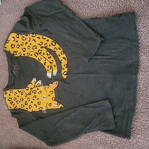 Girl's Cat & Jack Leopard Long Sleeve Tee M 7/8